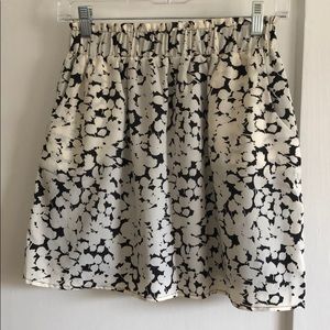Black and white pull on skirt
